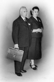 Le docteur Camille Bru et son épouse