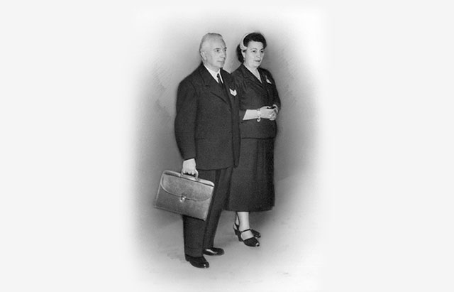 Dr Camille Bru and his wife